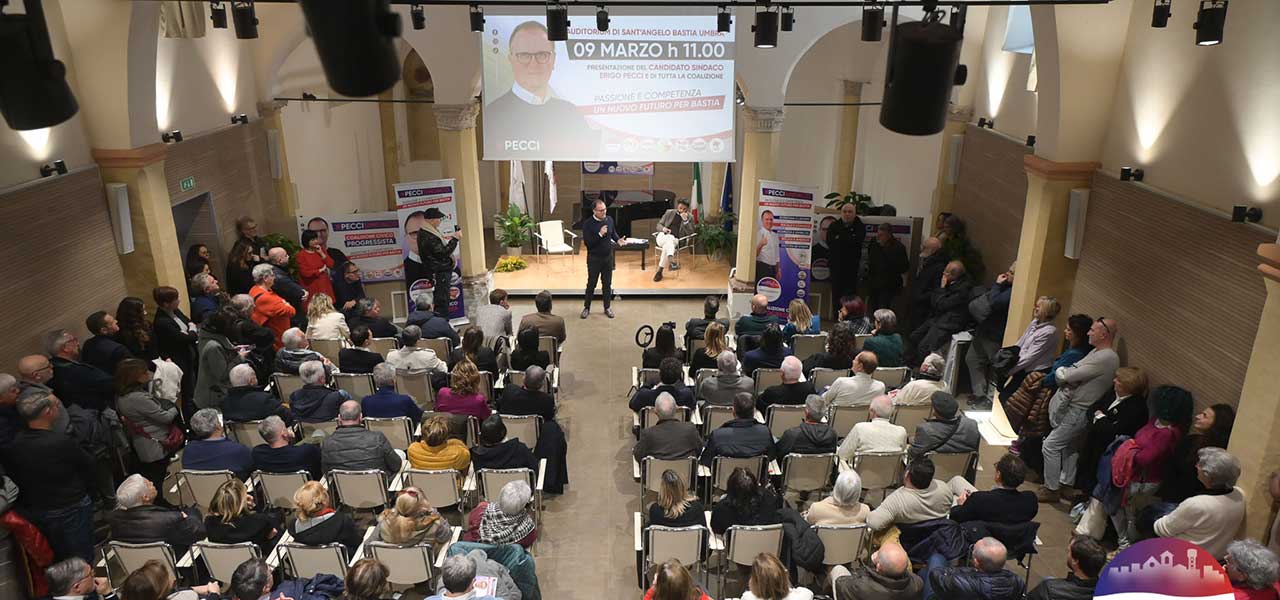 Erigo Pecci sindaco Bastia Umbra 2024: intervento in occasione della presentazione della coalizione